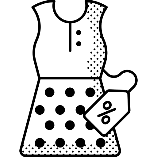 Dress clothes garment label icon