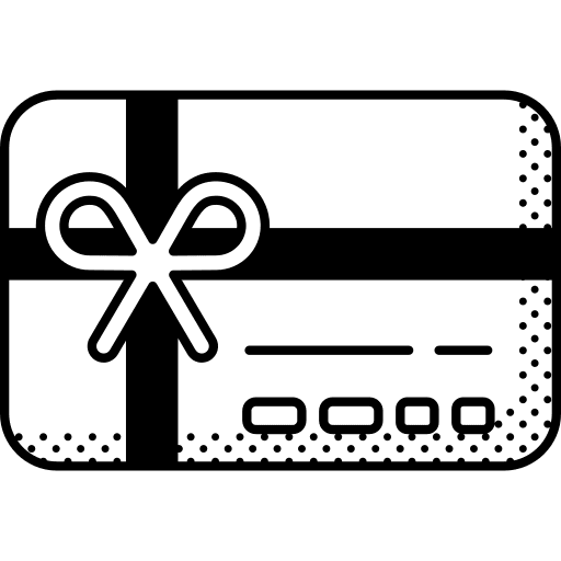 Gift card voucher ribbon commerce and shopping icon