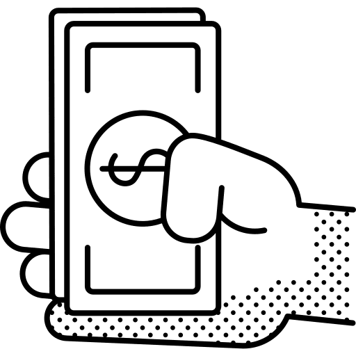 Cash note notes hands and gestures icon