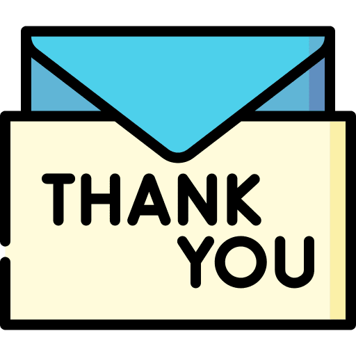 Thank you communications appreciation note icon