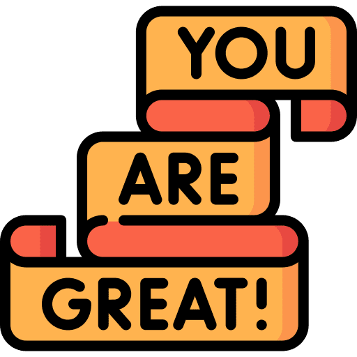 You are great message communications reinforcement icon