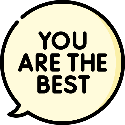 You are the best appreciation motivation communications icon
