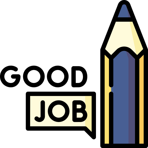 Good job pencil appreciation reinforcement icon