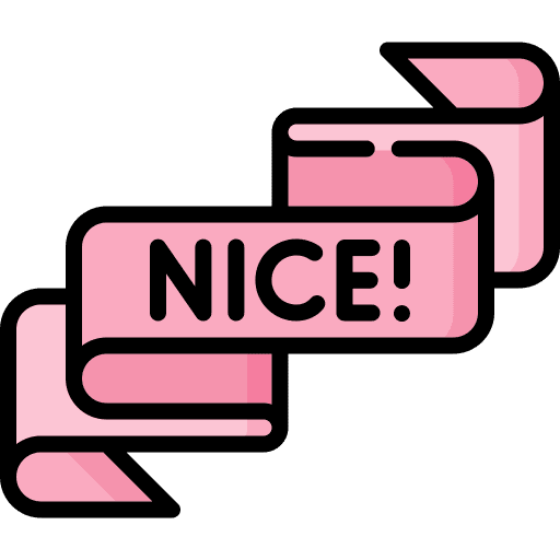 Nice ribbon motivation communications icon