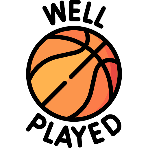 Well played basketball team sport icon