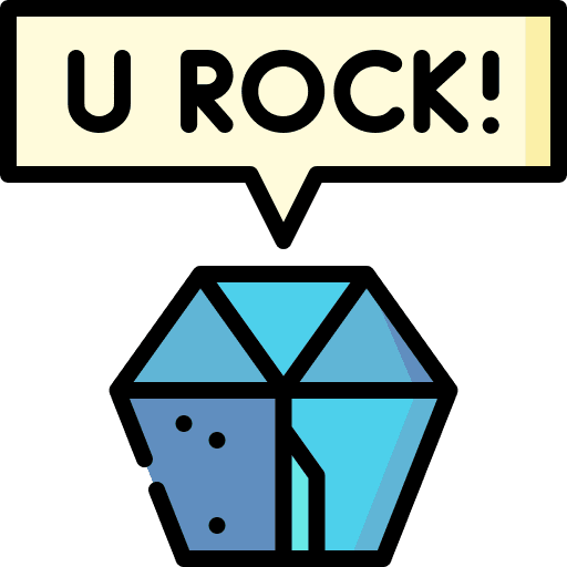 You rock you rock appreciation message icon