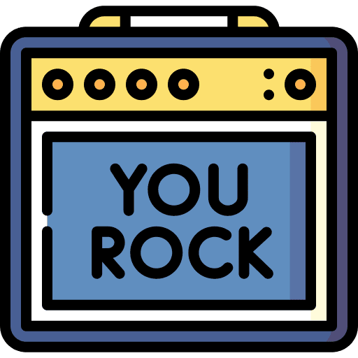 You rock you rock music and multimedia music icon