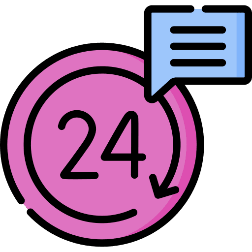 24 hours service customer support 24 hours icon