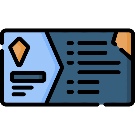 Business card personal identification contact icon