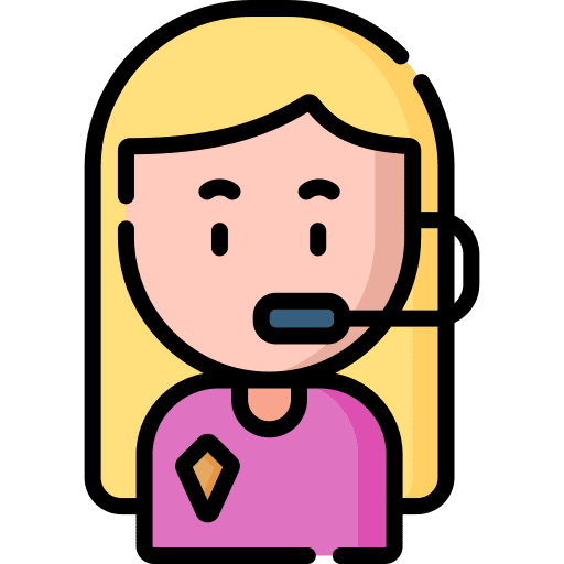 Call center client support blonde communications icon