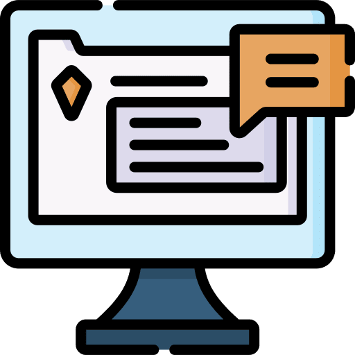 Desktop message comment screen icon