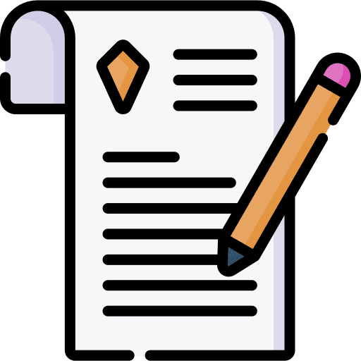 Letter disclosure write pen icon