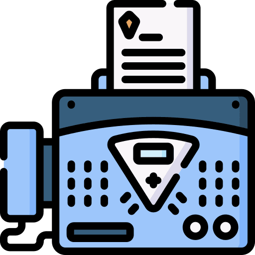 Fax phone fax communications icon