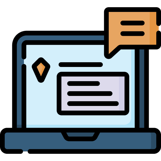 Laptop laptop chat computer icon