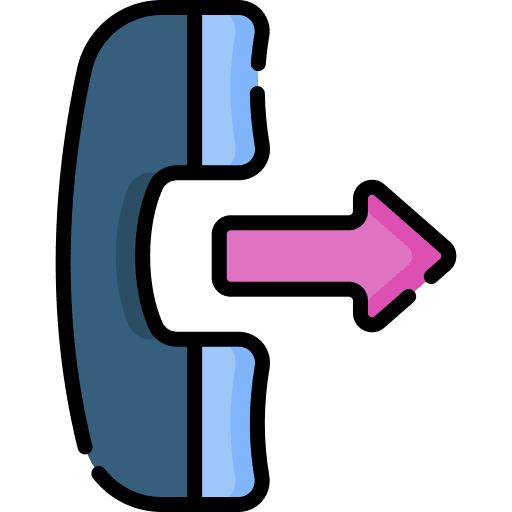 Outgoing call communications conversation telephone icon