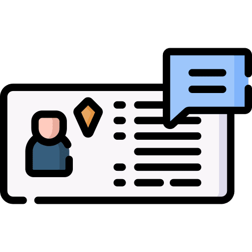 Profile message user speech bubble icon