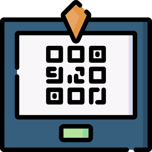 Qr code ui device quick response code icon