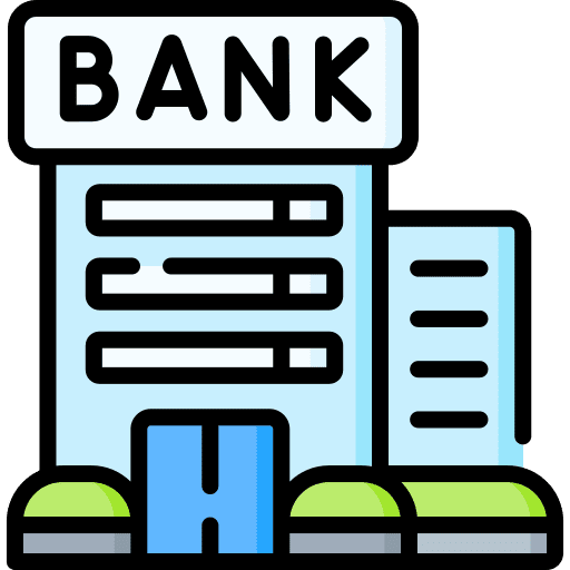 Bank banking building finance icon