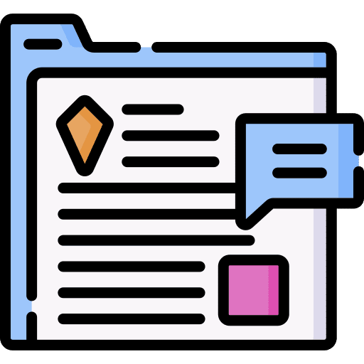 Blog comment web browser message icon