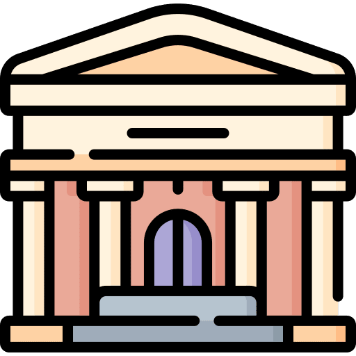 Museum buildings architecture and city museum icon