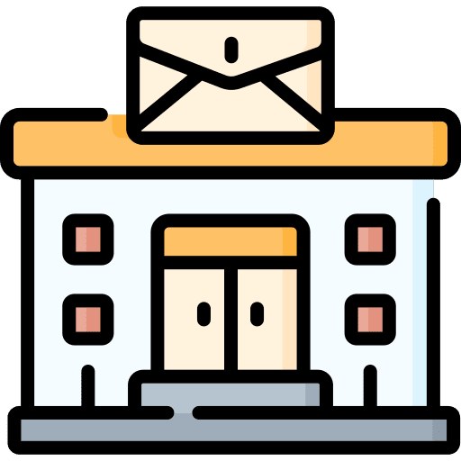 Post office city urban architecture and city icon