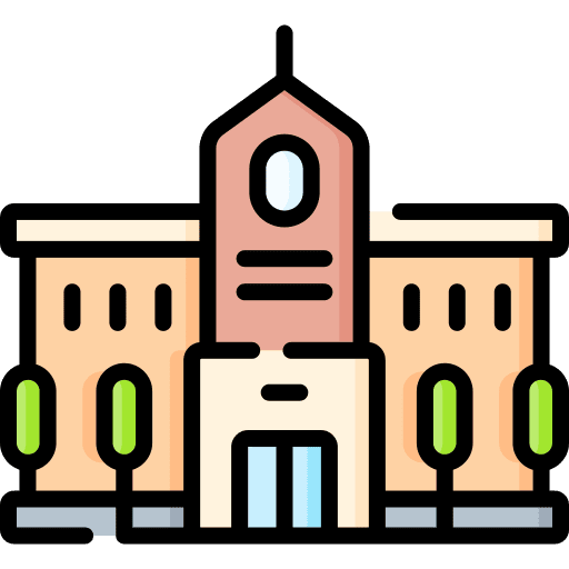 School classroom building monuments icon