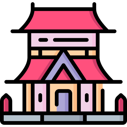 Vihara temple india religion icon