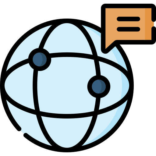 Worldwide comment connection internet icon