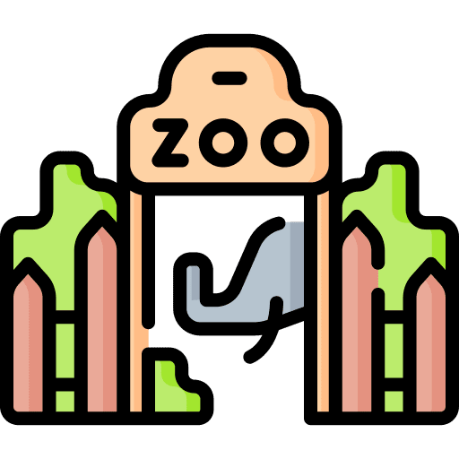Zoo urban animals building icon