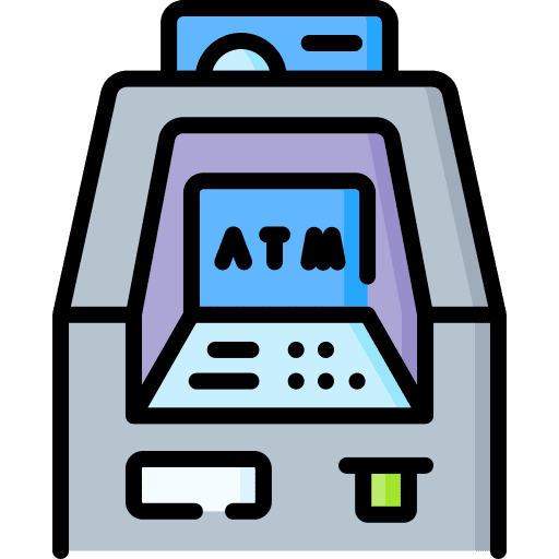 Atm machine money withdrawal withdraw cash withdrawal icon