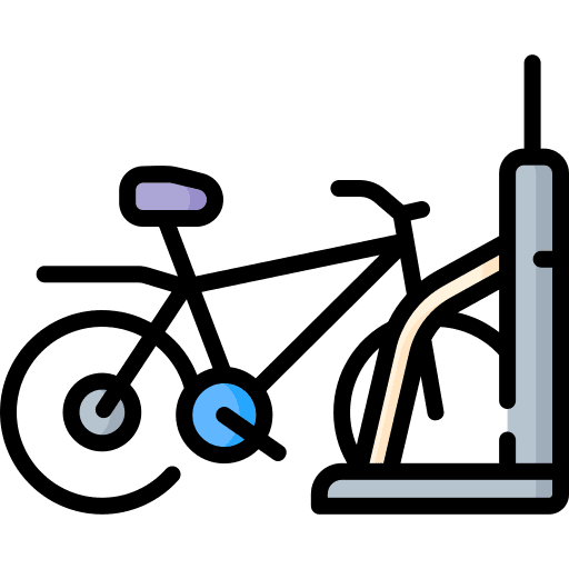 Bicycle parking transportation exercise urban icon