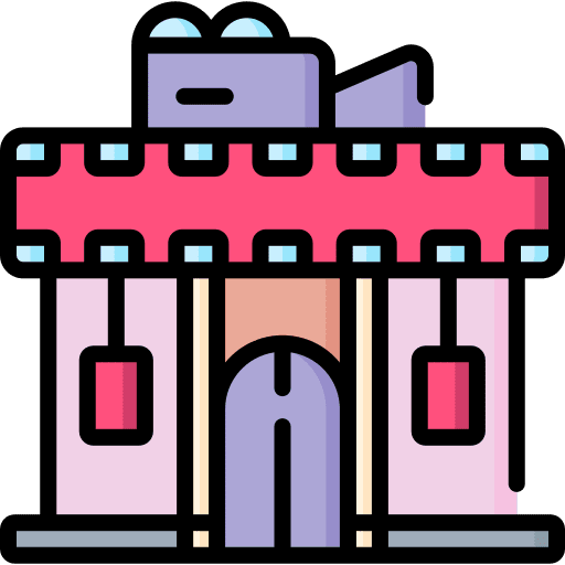 Cinema urban theater architecture and city icon