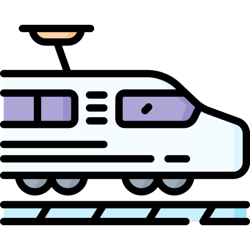 Commuter subway train public transport icon