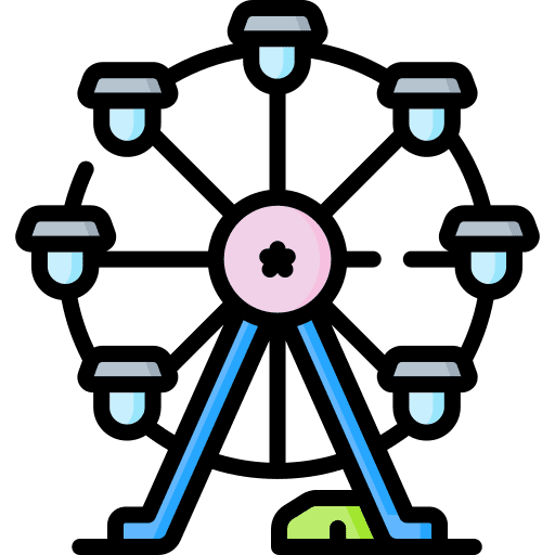 Ferris wheel landmark ferris wheel amusement park icon