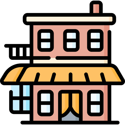 Restaurant architecture bistro store icon