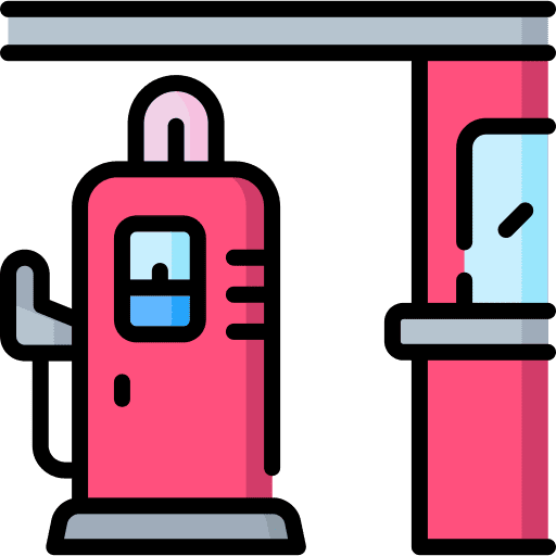 Gas station battery charge charging station transportation icon