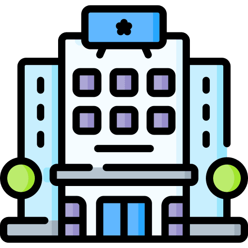 Hotel lodging hostel buildings icon