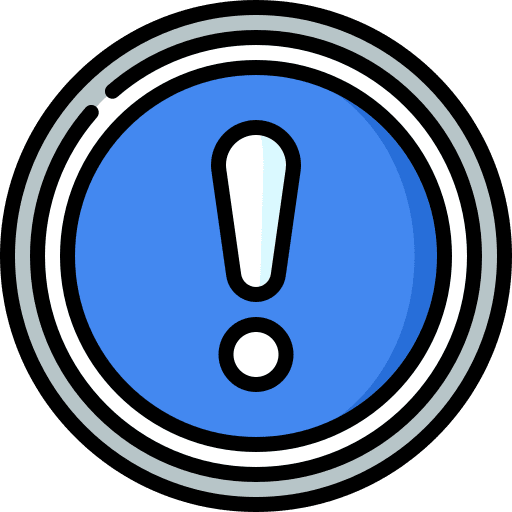 Mandatory warning alert signaling icon