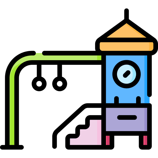 Playground town urban architecture and city icon