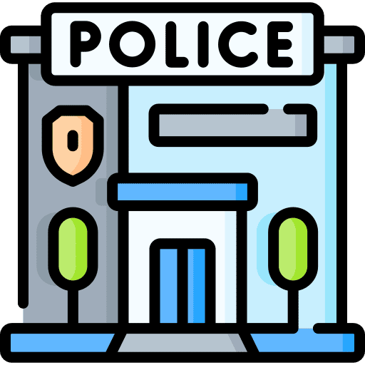 Police station police station buildings architecture and city icon