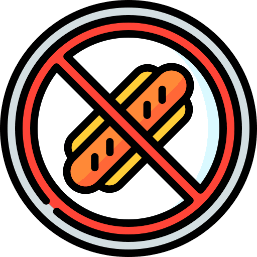 No eating signaling forbidden prohibition icon