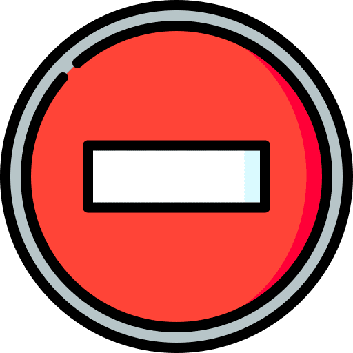 No entry prohibition traffic sign no entry icon