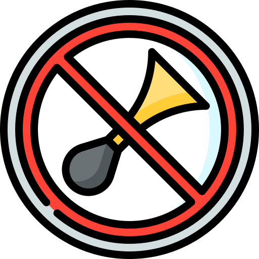 No noise prohibition signaling not allowed icon