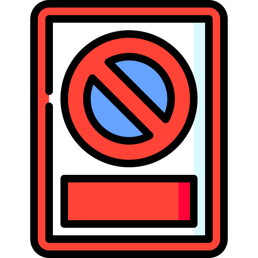 No parking symbol prohibition signaling icon