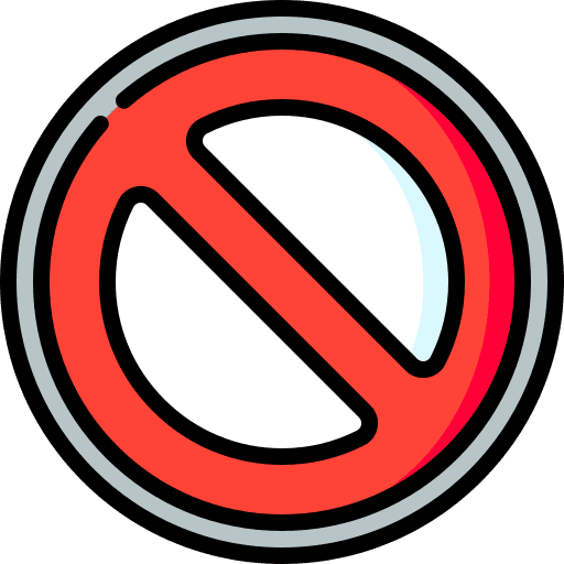 Prohibition ban no prohibition icon