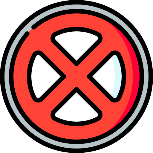 Prohibition forbidden symbol traffic signal icon