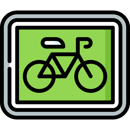 Bike lane bicycle bike lane signaling icon