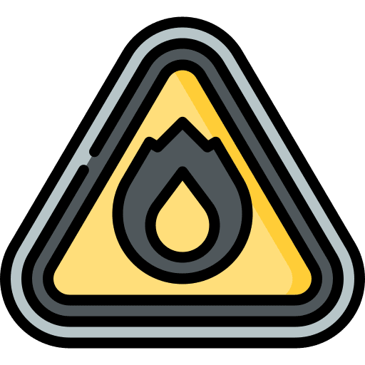 Flammable warning shipping and delivery signaling icon