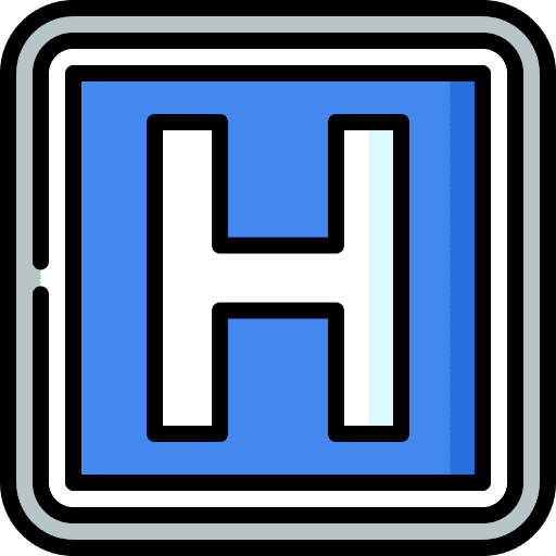 Hospital healthcare and medical sign hospital icon