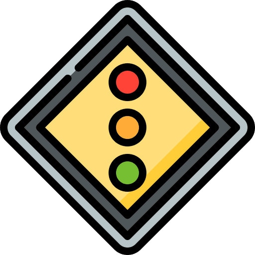 Traffic light signaling road sign traffic light icon